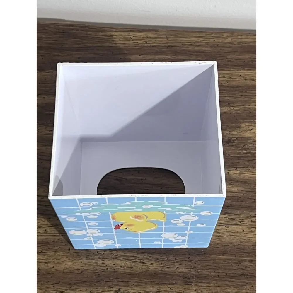 Vintage Nick + Nora Home Rubber Ducky Bathroom Tissue Box Cover Holder